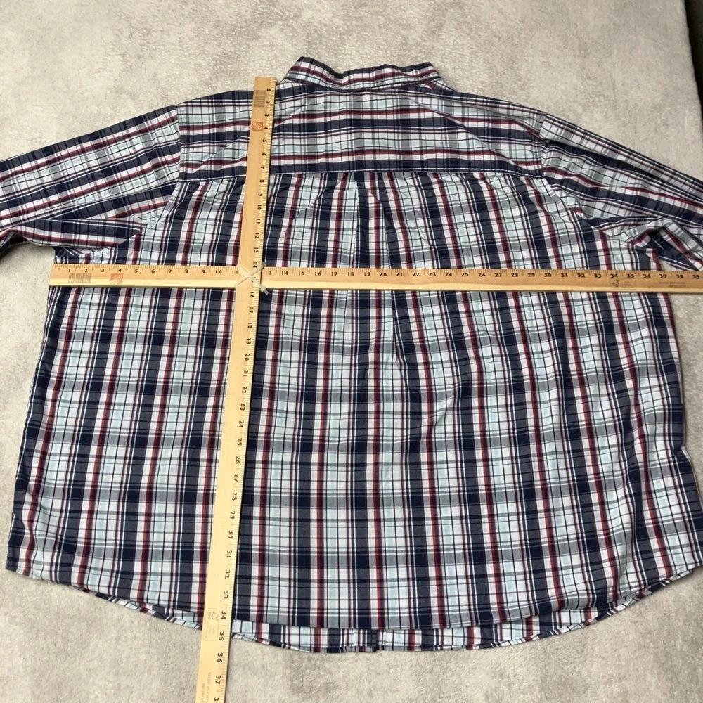 KingSize Button Up Long Sleeve Shirt Lot of 3 Geometric Plaid Mens 6XL Big